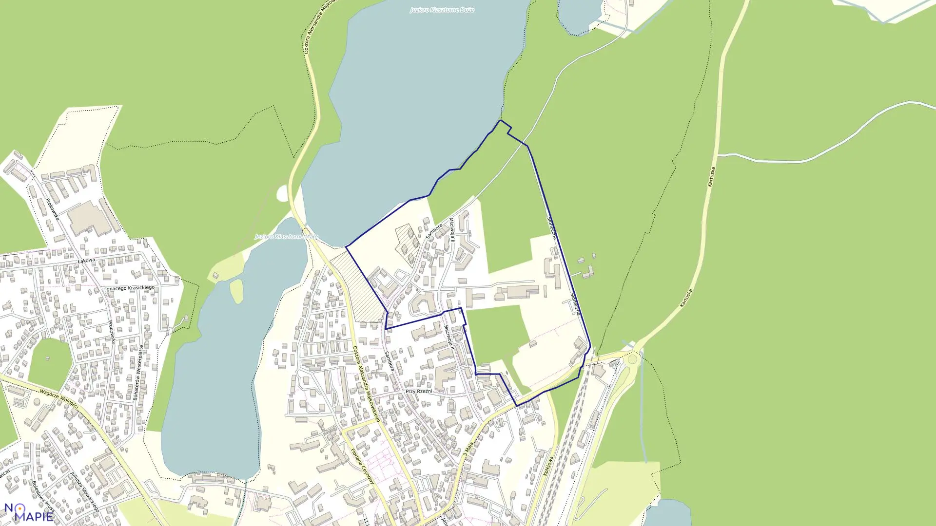 Mapa obrębu 4 w gminie Kartuzy