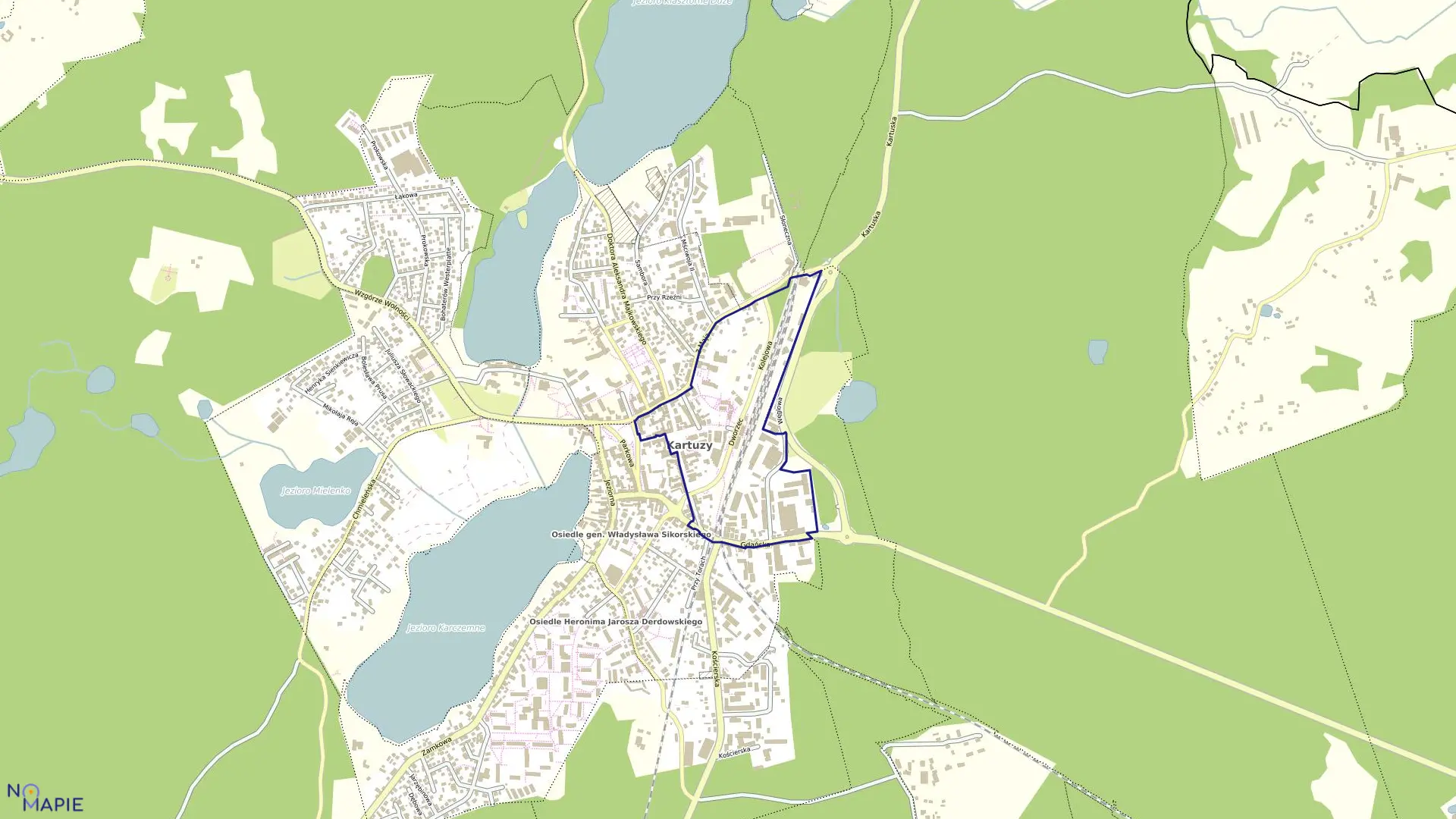 Mapa obrębu 9 w gminie Kartuzy